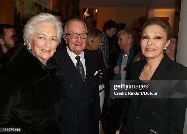 Queen Paola of Belgium and King Albert II of BelgiumnSMI Farah Pahlavi attend the "Talking to the Trees-Retour a la Vie" Paris screening at Cinema...