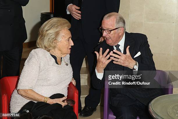 Bernadette Chirac and King Albert II of Belgium attend the "Talking to the Trees-Retour a la Vie" Paris screening at Cinema l'Arlequin on March 2,...
