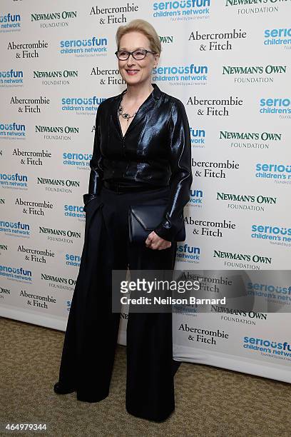 Actress Meryl Streep attends SeriousFun Children's Network 2015 New York Gala: An Evening of SeriousFun Celebrating the Legacy of Paul Newman at...