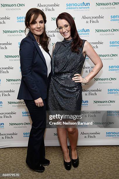 Writer Emily Wachtel and singer Ingrid Michaelson attends SeriousFun Children's Network 2015 New York Gala: An Evening of SeriousFun Celebrating the...