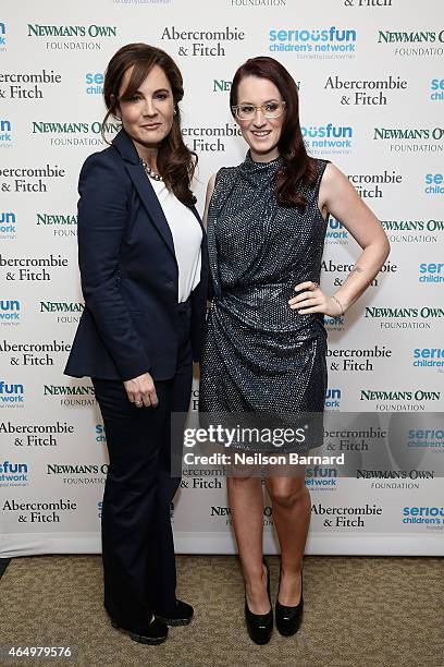 Writer Emily Wachtel and singer Ingrid Michaelson attends SeriousFun Children's Network 2015 New York Gala: An Evening of SeriousFun Celebrating the...