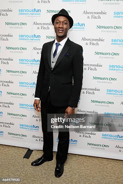 Aloe Blacc attends SeriousFun Children's Network 2015 New York Gala: An Evening of SeriousFun Celebrating the Legacy of Paul Newman at Avery Fisher...