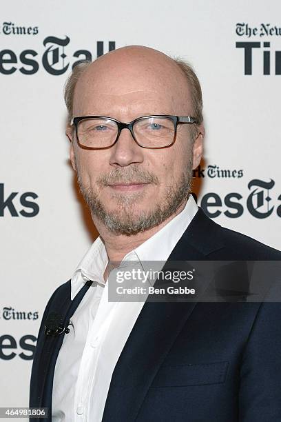 Screenwriter/director Paul Haggis attends TimesTalks Presents An Evening With "Going Clear: Scientology and the Prison of Belief" at The Times Center...