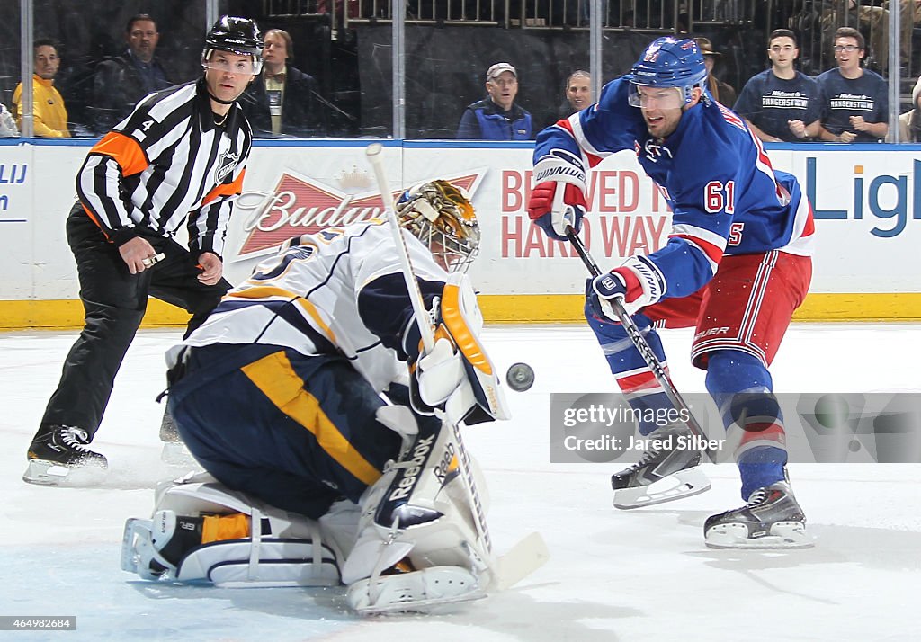 Nashville Predators v New York Rangers