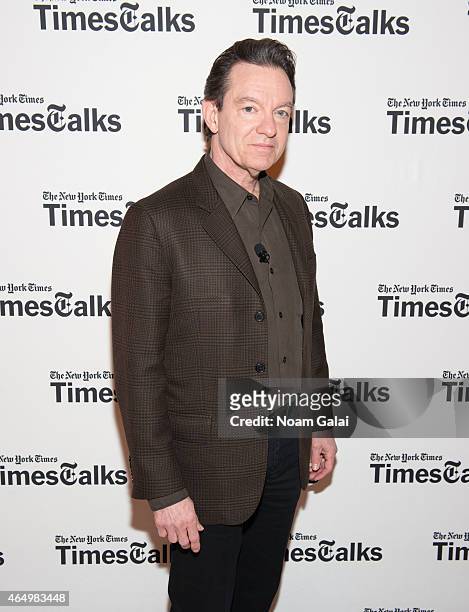 Author Lawrence Wright attends a panel discussing the film 'Going Clear: Scientology and the Prison of Belief' at The Times Center on March 2, 2015...