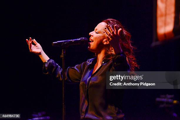 Bebel Gilberto performs onstage at the Newmark Theater as part of the Portland Jazz Festival on February 18, 2015 in Portland, Oregon, USA.