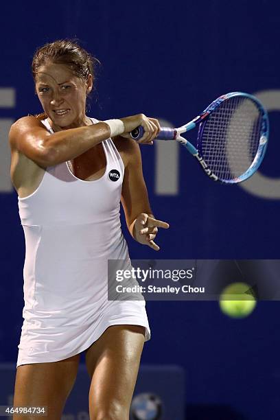 Bojana Jovanovski of Serbia in action during day one of the BMW Malaysian Open at Royal Selangor Club on March 2, 2015 in Kuala Lumpur, Malaysia.