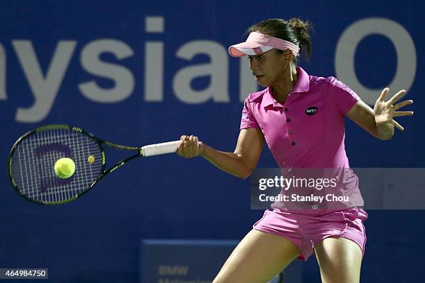 Jawariah Noordin of Malaysia in action during day one of the BMW Malaysian Open at Royal Selangor Club on March 2, 2015 in Kuala Lumpur, Malaysia.