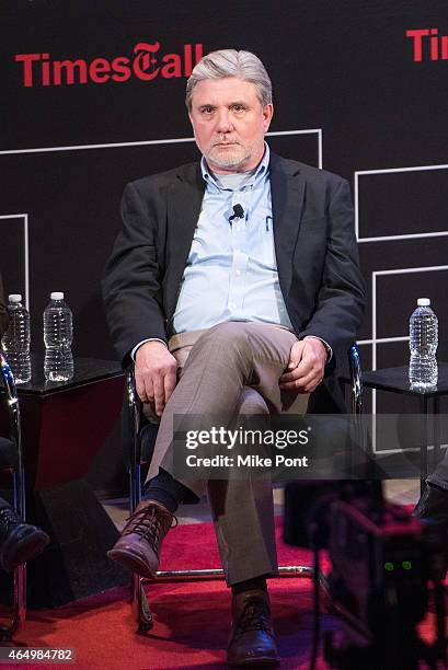 Mike Rinder attends as TimesTalks Presents An Evening With "Going Clear: Scientology and the Prison of Belief" at The Times Center on March 2, 2015...