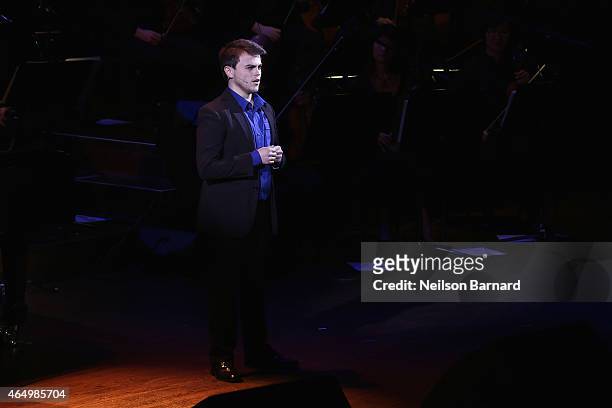 SeriousFun Camper Graham O'Shaughnessy performs onstage during SeriousFun Children's Network 2015 New York Gala: An Evening of SeriousFun Celebrating...