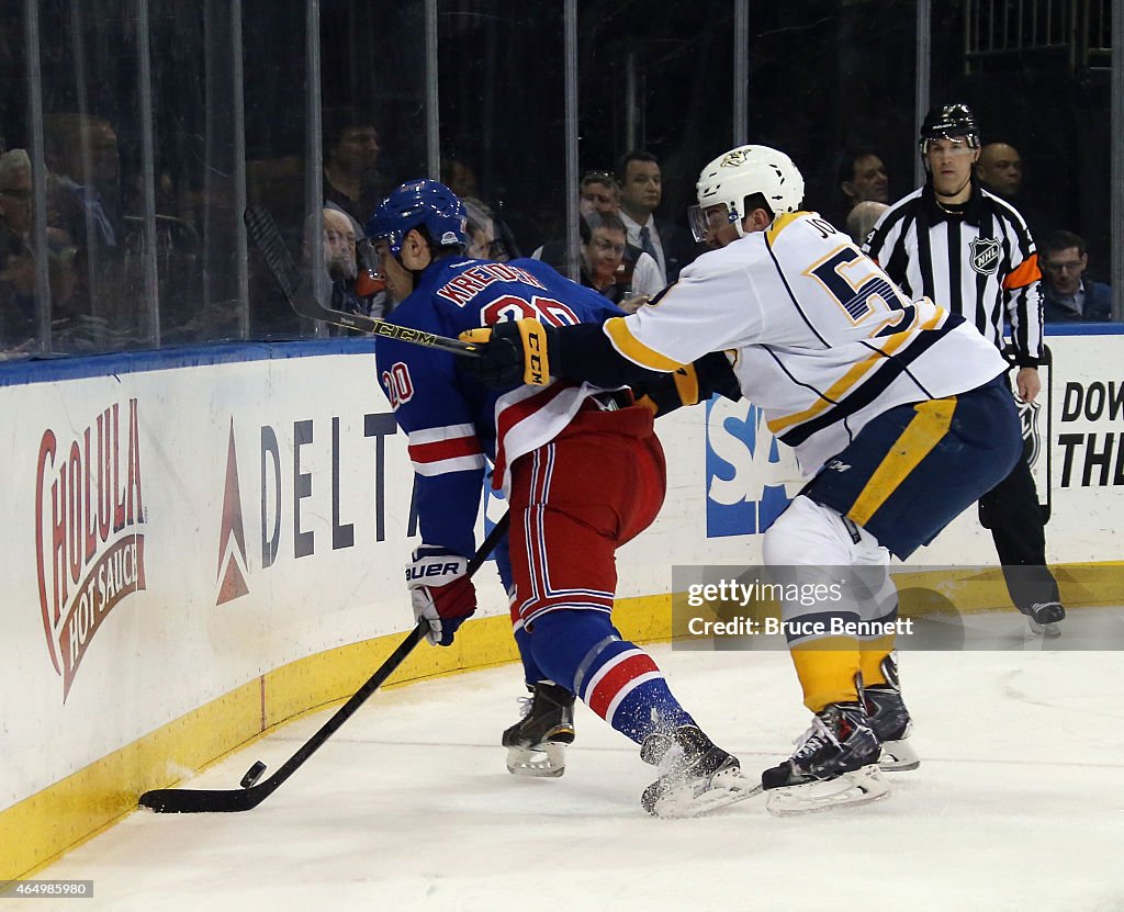 Nashville Predators v New York Rangers