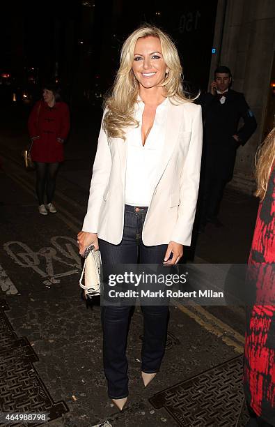 Michelle Mone attending The Sun Bizarre Party at Steam and Rye on March 2, 2015 in London, England.