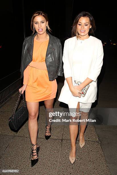 Ferne McCann and Jessica Wright attending The Sun Bizarre Party at Steam and Rye on March 2, 2015 in London, England.