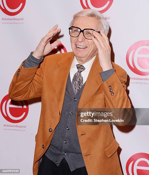 Mentalist The Amazing Kreskin attends the "Stop Ebola And Build For The Future" concert at United Nations Headquarters on March 2, 2015 in New York...