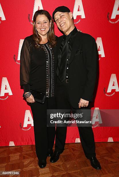 Camryn Manheim and Kevin Geer attend Atlantic Theater Company 30th Anniversary Gala at The Pierre Hotel on March 2, 2015 in New York City.