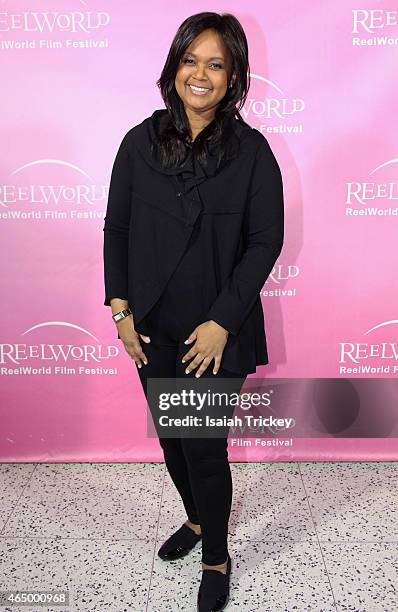 ReelWorld Founder Tonya Lee Williams attends the ReelWorld Film Festival 2015 Program Launch Reception at Barbara Frum Atrium at CBC on February 19,...