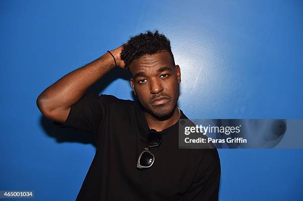 Recording artist Luke James seen backstage at Luke James In Concert at The Loft at Center Stage on March 2, 2015 in Atlanta, Georgia.