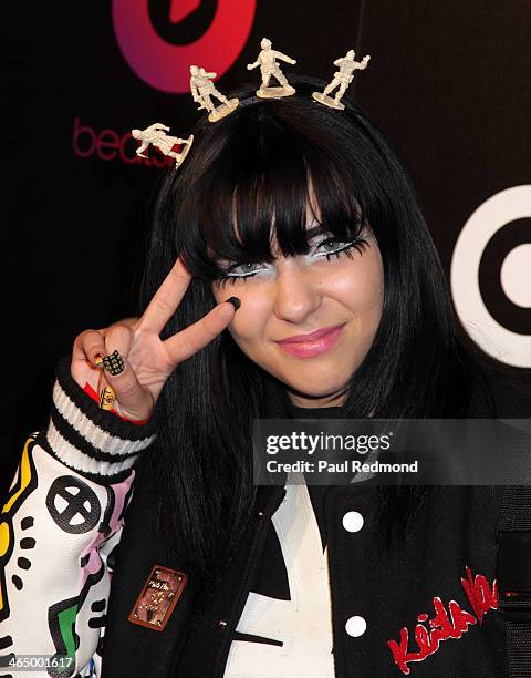 Singer Kaypop at Beats by Dre Music Launch GRAMMY Party at Belasco Theatre on January 24, 2014 in Los Angeles, California.