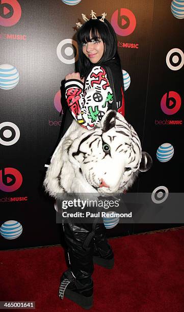 Singer Kaypop at Beats by Dre Music Launch GRAMMY Party at Belasco Theatre on January 24, 2014 in Los Angeles, California.