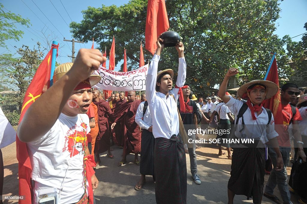 MYANMAR-PROTEST-POLICE-EDUCATION-POLITICS