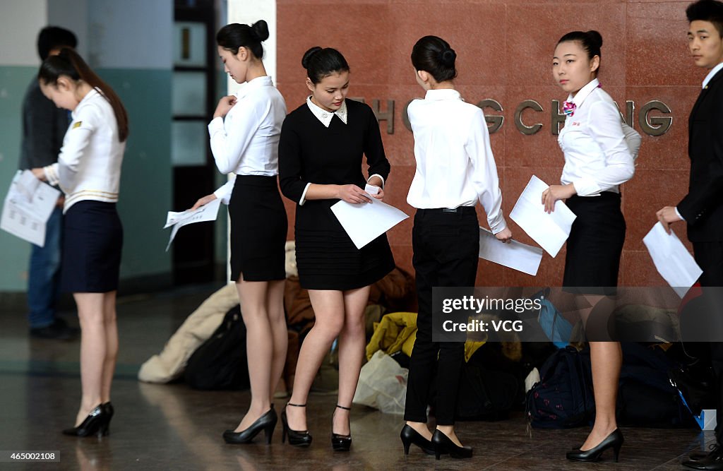 Female Students Attend Arts Exam In Jinan