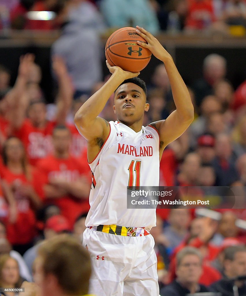 He University of Maryland plays the University of Michigan in mens basketball