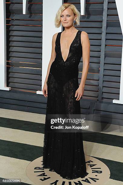 Actress Malin Akerman arrives at the 2015 Vanity Fair Oscar Party Hosted By Graydon Carter at Wallis Annenberg Center for the Performing Arts on...