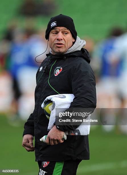 The Leicester Tigers head coach Richard Cockerill before the LV= Cup match between Harlequins and Leicester Tigers at Twickenham Stoop on January 25,...