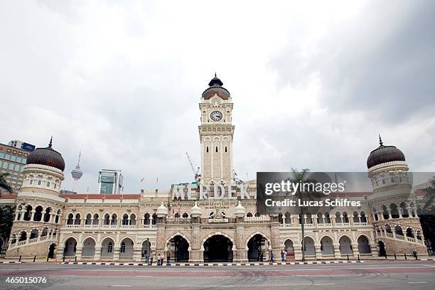 March 28: The Independence square stands on March 28, 2009 in Kuala Lumpur, Malaysia. The Independence Square, in Malaysian 'Dataran Merdeka' is...