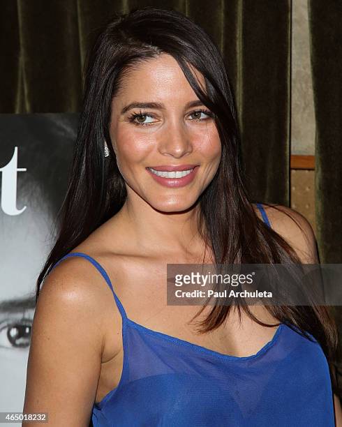 Actress Adriana Fonseca attends the book release party for "Straight Walk: A Supermodel's Journey To Finding Her Truth" at The Hollywood Roosevelt...