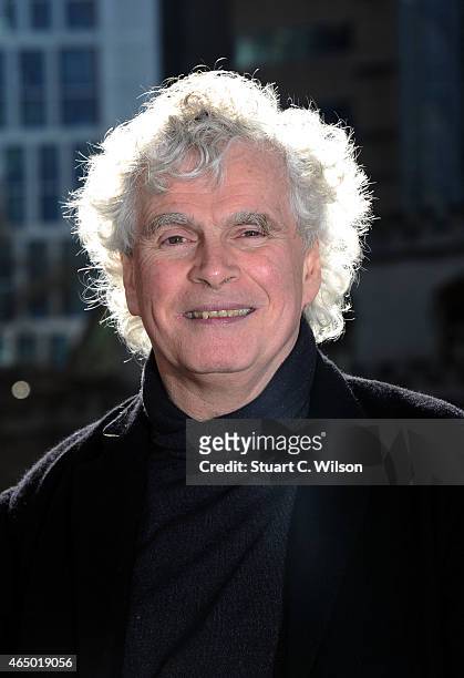 Sir Simon Rattle is announced as the new music director of the London Symphony Orchestra, LSO, at Barbican Centre on March 3, 2015 in London, England.