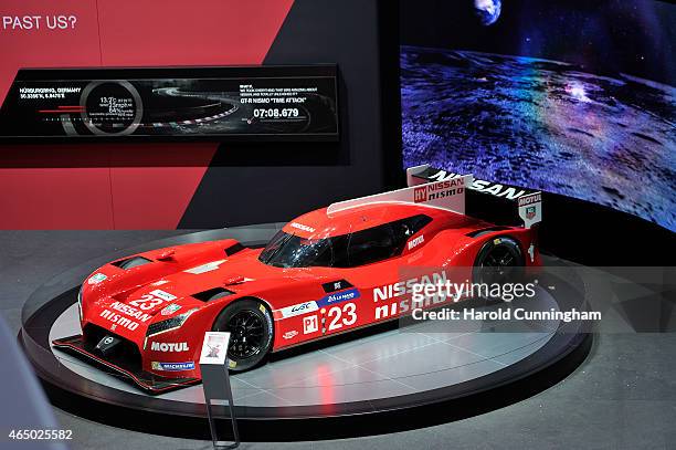 Nissan Nismo is seen during the 85th International Motor Show on March 3, 2015 in Geneva, Switzerland. The 85th International Motor Show held from...