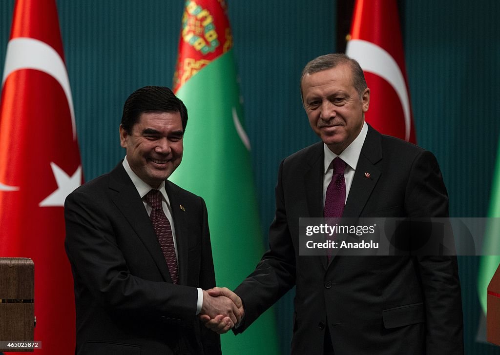 Turkish President Erdogan - Turkmenistan's President Berdimuhamedow in Ankara