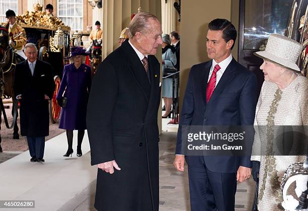 Prince Charles Prince of Wales, Camilla Duchess of Cornwall, Duke of Edinburgh, the President of the United Mexican States, Senor Enrique Pena Nieto...