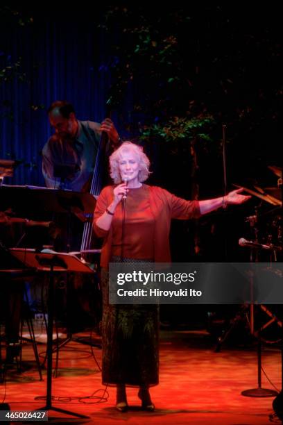 Betty Buckley performing at Alice Tully Hall on September 19, 2001.This image:From left, Tony Marino and Betty Buckley.
