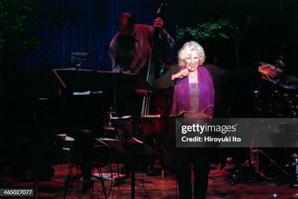 Betty Buckley performing at Alice Tully Hall on September 19, 2001.This image:From left, Tony Marino and Betty Buckley.