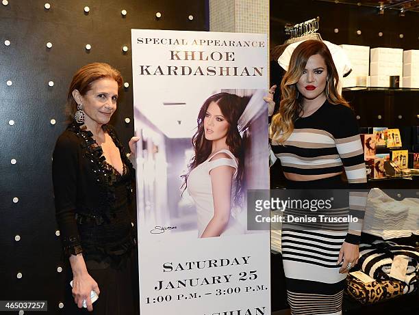 Cici Bussey and Khloe Kardashian attend Kardashian Khaos in the Mirage Hotel and Casino on January 25, 2014 in Las Vegas, Nevada.
