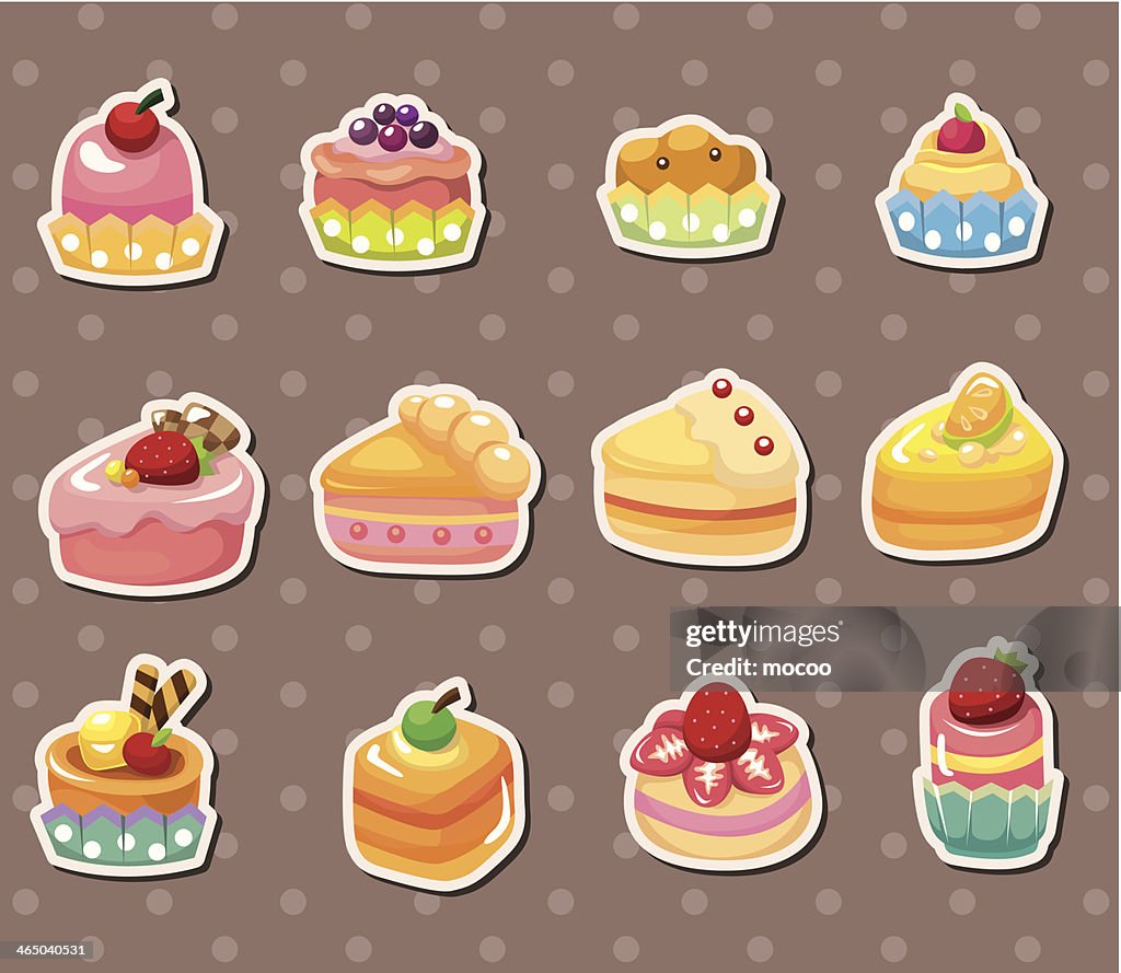 One Cake Sticker Cake Stickers High-Res Vector Graphic - Getty Images