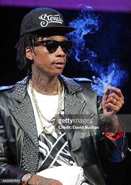 Musician Wiz Khalifa attends the BMI Presents Annual "How I Wrote That Song" Pre-Grammy Event at House of Blues Sunset Strip on January 25, 2014 in...