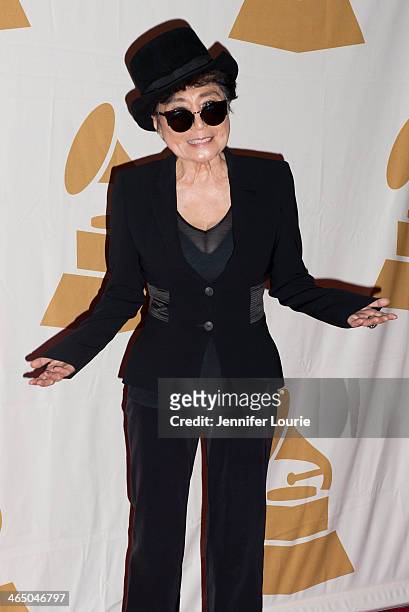 Yoko Ono attends the GRAMMY Foundation's Special Merit Awards ceremony at The Wilshire Ebell Theatre on January 25, 2014 in Los Angeles, California.