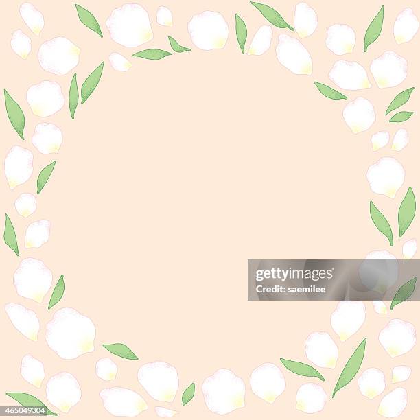 petal frame - save the date stock illustrations
