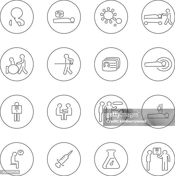 patience - patient pressing button stock illustrations