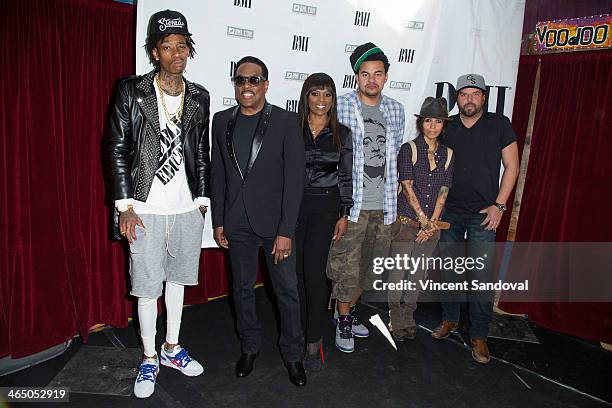 Rapper Wiz Khalifa, singer Charlie Wilson, Broadcast Music, Inc. Vice President Catherine Brewton, musician Alex da Kid, musician Linda Perry and...