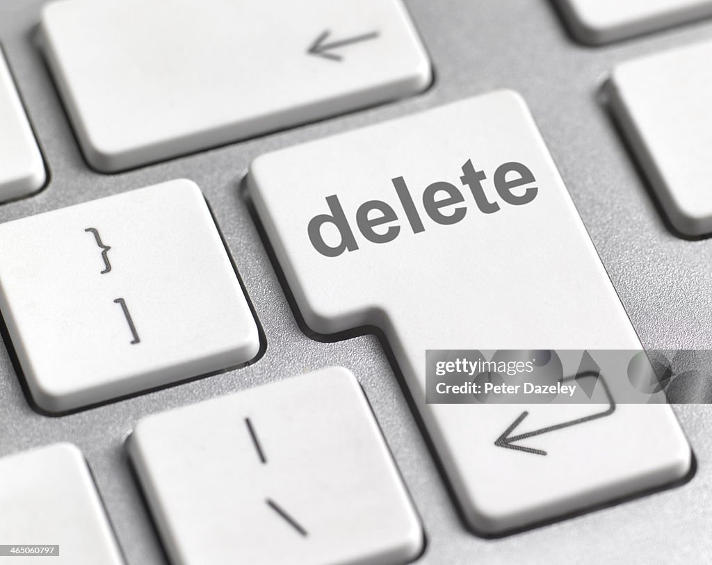 Computer Delete Key High-Res Stock Photo - Getty Images