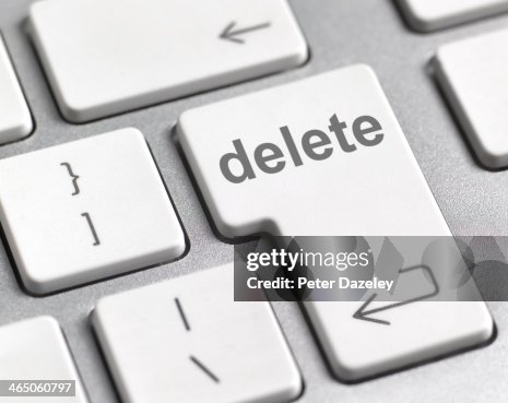Computer Delete Key High-Res Stock Photo - Getty Images
