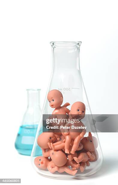 ivf baby in flask - in vitro fertilization stock pictures, royalty-free photos & images