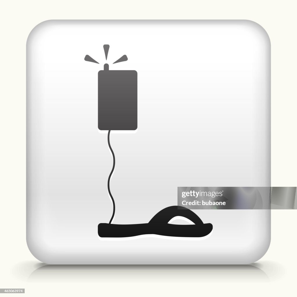 Square Button with Detection Ankle Bracelet royalty free vector art