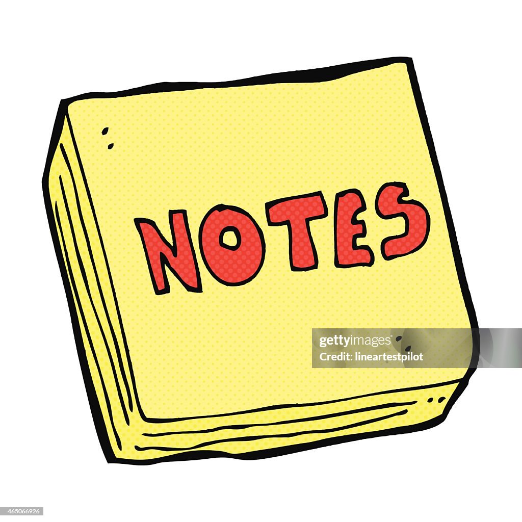 Notes Comic Design Comic Cartoon Notes Pad High-Res Vector Graphic - Getty Images
