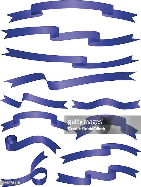 royal blue ribbons - sash stock illustrations