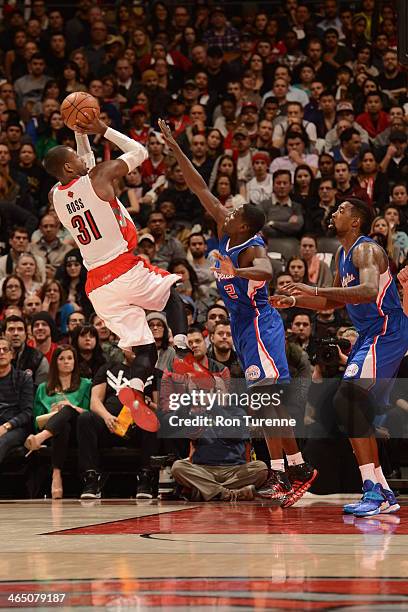 January 25: Terrence Ross of the Toronto Raptors shoots against the Los Angeles Clippers on January 25, 2014 at the Air Canada Centre in Toronto,...